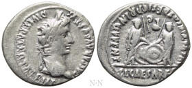 AUGUSTUS (27 BC-14 AD). Denarius. Lugdunum