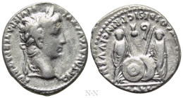 AUGUSTUS (27 BC-14 AD). Denarius. Lugdunum
