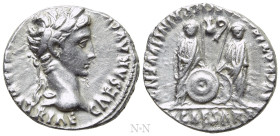 AUGUSTUS (27 BC-14 AD). Denarius. Lugdunum