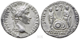 AUGUSTUS (27 BC-14 AD). Denarius. Lugdunum