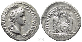 AUGUSTUS (27 BC-14 AD). Denarius. Lugdunum