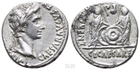 AUGUSTUS (27 BC-14 AD). Denarius. Lugdunum