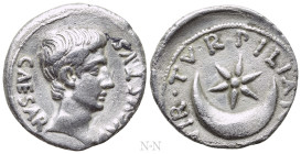 AUGUSTUS (27 BC-14 AD). Denarius. Rome. P. Petronius Turpilianus, moneyer