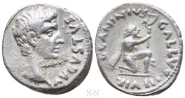 AUGUSTUS (27 BC-14 AD). Denarius. Rome. L. Caninius Gallus, moneyer