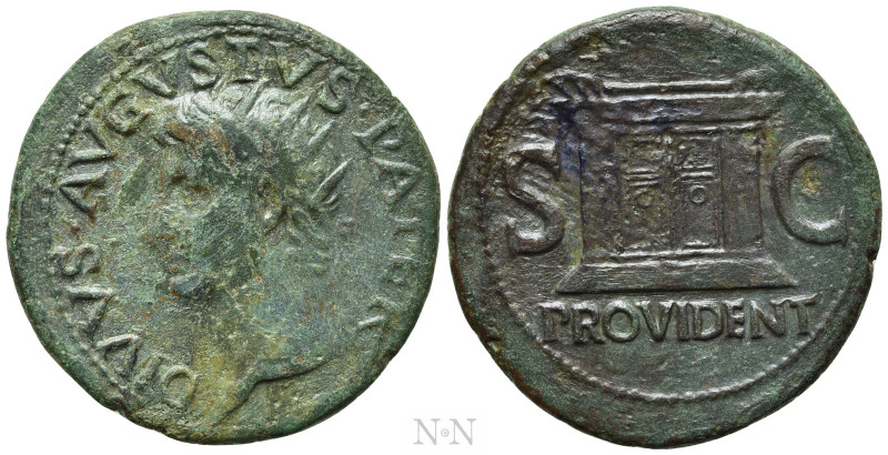 DIVUS AUGUSTUS (Died 14). Dupondius. Rome. Struck under Tiberius. 

Obv: DIVVS...