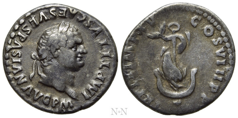 TITUS (79-81). Denarius. Rome. 

Obv: IMP TITVS CAES VESPASIAN AVG P M. 
Laur...