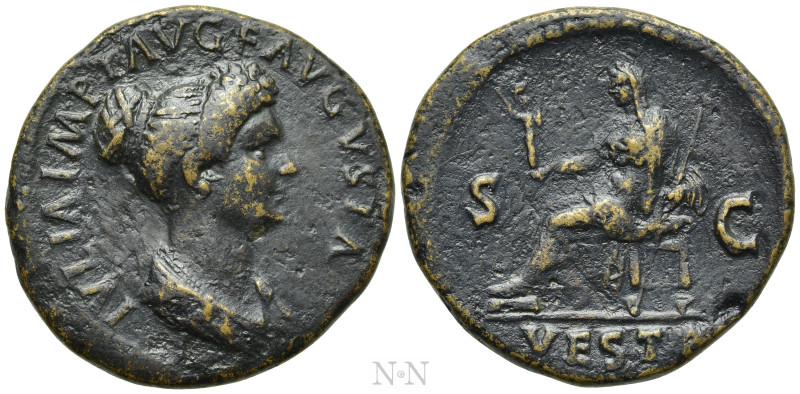 JULIA TITI (Augusta, 79-90/1). Dupondius. Rome. 

Obv: IVLIA IMP T AVG F AVGVS...