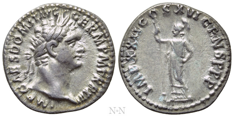 DOMITIAN (81-96). Denarius. Rome. 

Obv: IMP CAES DOMIT AVG GERM P M TR P XIII...