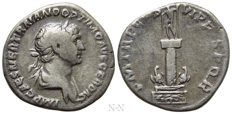 TRAJAN (98-117). Denarius. Rome. 

Obv: IMP CAES NER TRAIANO OPTIMO AVG GER DA...