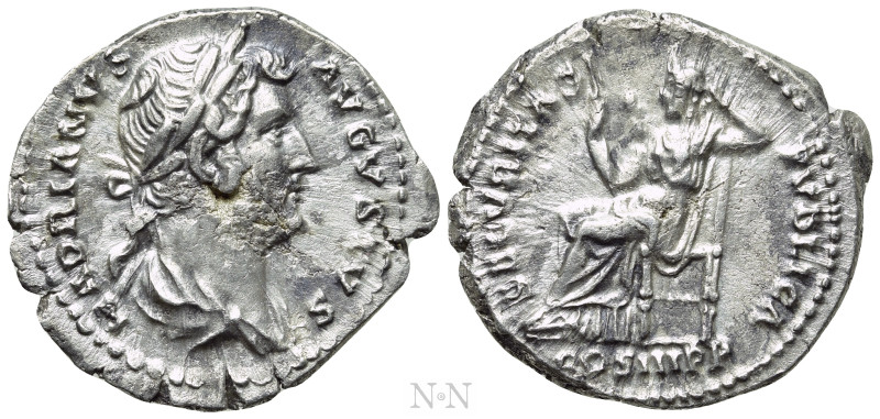 HADRIAN (117-138). Denarius. Rome. 

Obv: HADRIANVS AVGVSTVS. 
Laureate and d...