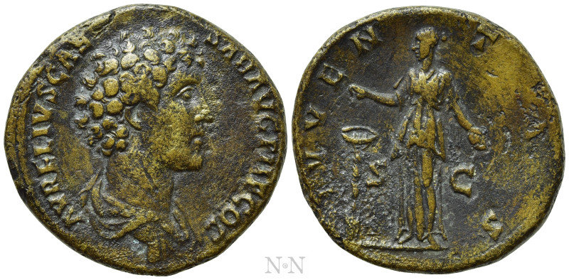 MARCUS AURELIUS (Caesar, 139-161). Sestertius. 

Obv: AVRELIVS CAESAR AVG PII ...