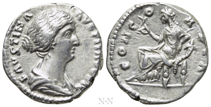 FAUSTINA II (Augusta, 147-175). Denarius. Rome. 

Obv: FAVSTINA AVG PII AVG FI...