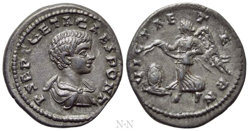 GETA (Caesar, 198-209). Denarius. Laodicea ad Mare. 

Obv: P SEPT GETA CAES PO...