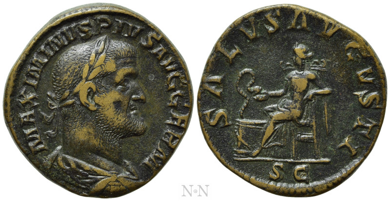 MAXIMINUS THRAX (235-238). Sestertius. Rome. 

Obv: MAXIMINVS PIVS AVG GERM. ...