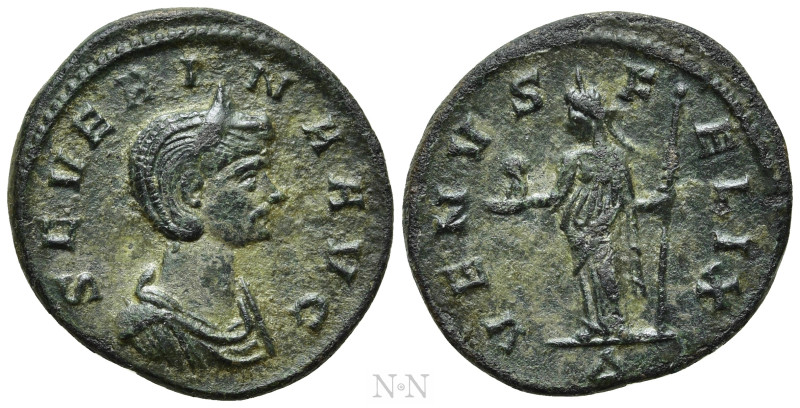 SEVERINA (Augusta, 270-275). Ae Denarius. Rome. 

Obv: SEVERINA AVG. 
Draped ...