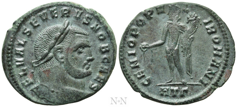 SEVERUS II (Caesar, 305-306). Follis. Heraclea. 

Obv: FL VAL SEVERVS NOB CAES...