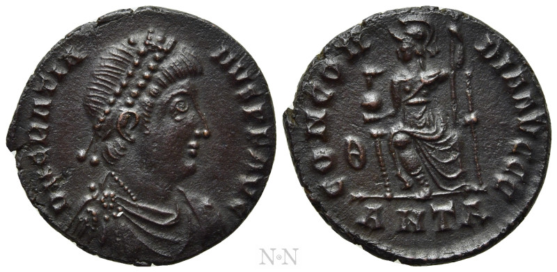 GRATIAN (367-383). Follis. Antioch. 

Obv: D N GRATIANVS P F AVG. 
Pearl-diad...