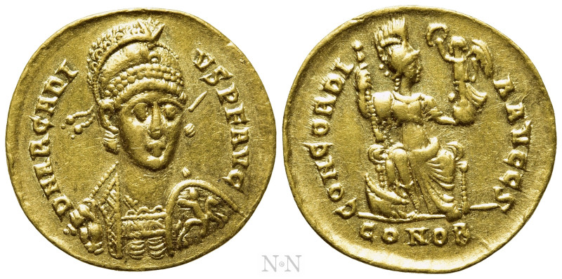 ARCADIUS (383-408). GOLD Solidus. Constantinople. 

Obv: D N ARCADIVS P F AVG....