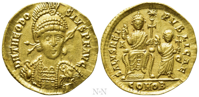 THEODOSIUS II (402-450). GOLD Solidus. Aquileia. 

Obv: D N THEODOSIVS P F AVG...