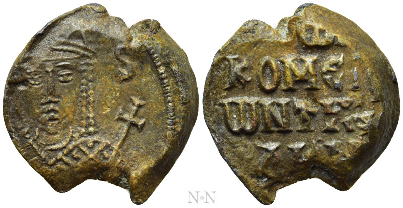 BYZANTINE SEALS. Irene (797-802). Imperial kommerkia of Thessalonica(?).

Obv:...