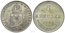 AUSTRIA. Ferdinand I (1835-1848). 6 Kreuzer (1848-A). Wien (Vienna)