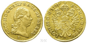 AUSTRIAN EMPIRE. Leopold II (1790-1792). GOLD Ducat (1791-E). Karlsburg