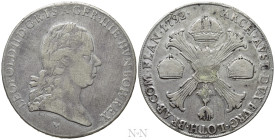 AUSTRIAN NETHERLANDS. Brabant. Leopold II (1790-1792). 1 Kronenthaler (1792-M). Milan