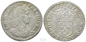 FRANCE. Louis XIV (1643-1715). 1/12 Écu (1662-A). Paris