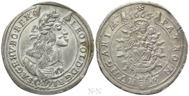 HOLY ROMAN EMPIRE. Leopold I (1658-1705). 15 Kreuzer (1665-KB). Kremnitz