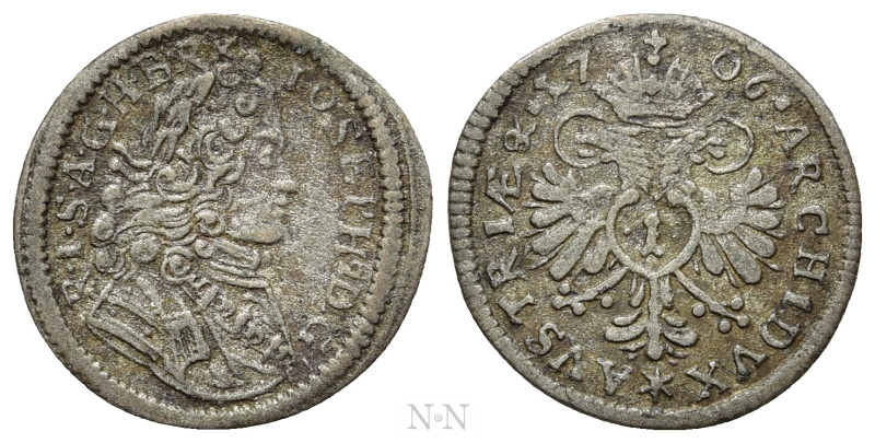 HOLY ROMAN EMPIRE. Joseph I (1705-1711). 1 Kreuzer (1706). München. 

Obv: IOS...