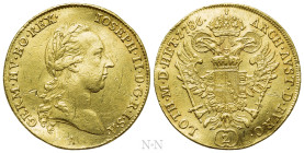 HOLY ROMAN EMPIRE. Joseph II (1765-1790). GOLD 2 Ducats (1786-A). Wien (Vienna)
