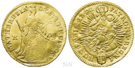 HOLY ROMAN EMPIRE. Maria Theresia (1740-1780). GOLD Dukat (1742-KB). Kremnitz