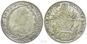 HOLY ROMAN EMPIRE. Maria Theresia (1740-1780). 20 Kreuzer (1776-B). Kremnitz