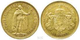 HUNGARY. Franz Joseph I (1848-1916). GOLD 10 Corona (1905 KB). Kremnitz