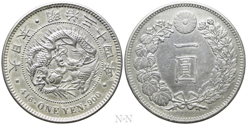 JAPAN. Meiji (1867-1912). 1 Yen (1901). 

Obv: Dragon within beaded circle.
R...