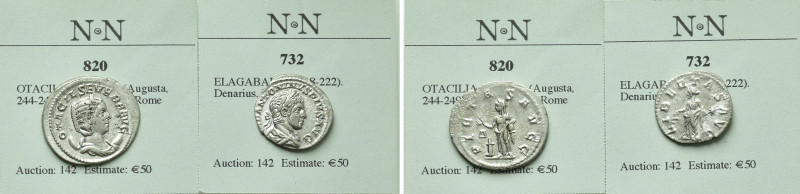 2 Roman Coins. 

Obv: .
Rev: .

. 

Condition: See picture.

Weight: g....