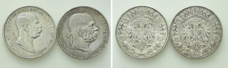 2 x 5 Kronen of the Austrian Empire / Franz Josef. 

Obv: .
Rev: .

. 

C...