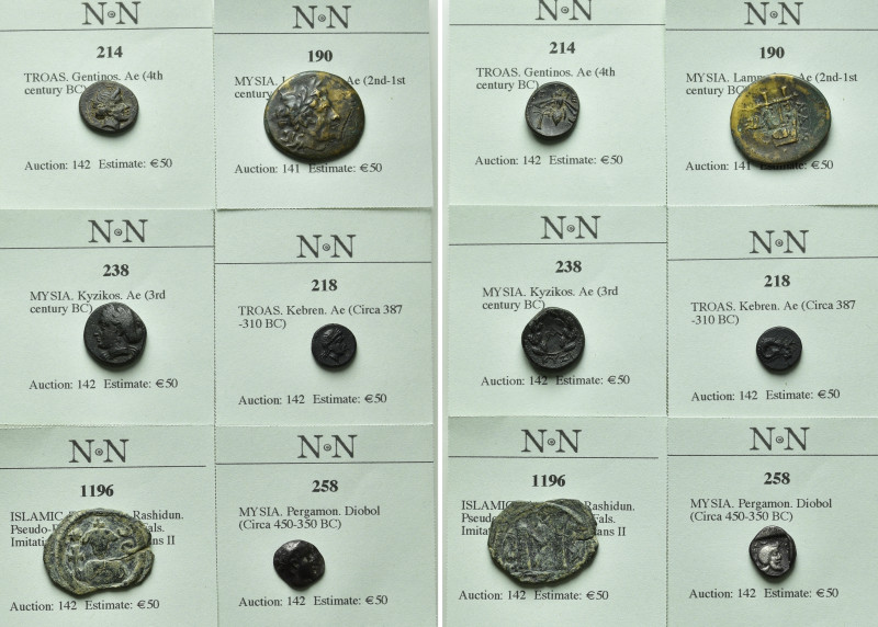 6 Greek and Islamic Coins. 

Obv: .
Rev: .

. 

Condition: See picture.
...