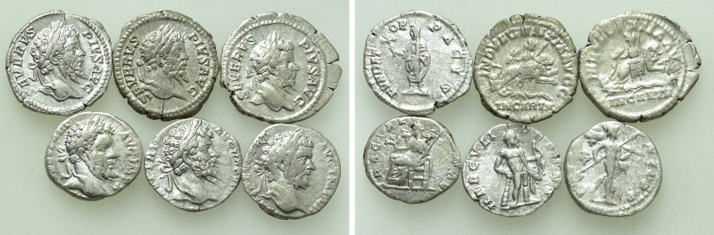 6 Denarii of Septimius Severus. 

Obv: .
Rev: .

. 

Condition: See pictu...