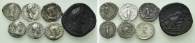 7 Roman Coins; Antoninus Pius