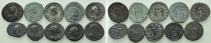 10 Antoniniani. 

Obv: .
Rev: .

. 

Condition: See picture.

Weight: g...