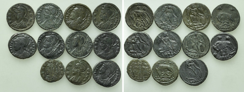 11 Commemorative Coins / URBS ROMA and CONSTANTINOPOLIS. 

Obv: .
Rev: .

....