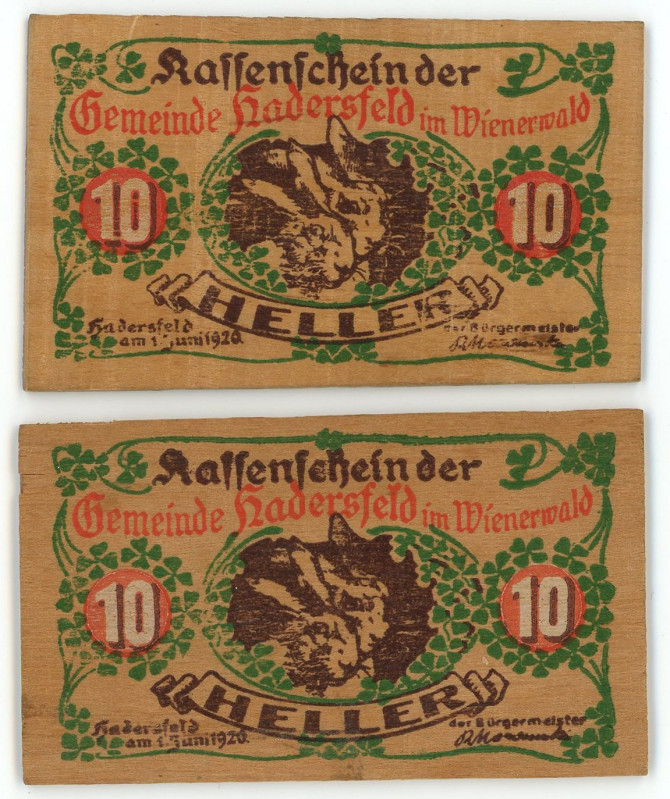 Austria 2 x 10 Heller 1920

UNC