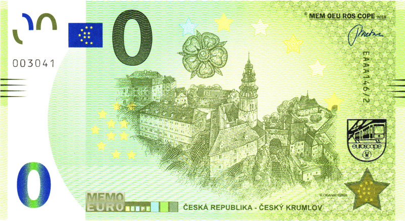 Europe 0 Memo Euro 2018 Czech Republic - Cesky Krumlov

# 003041; UNC