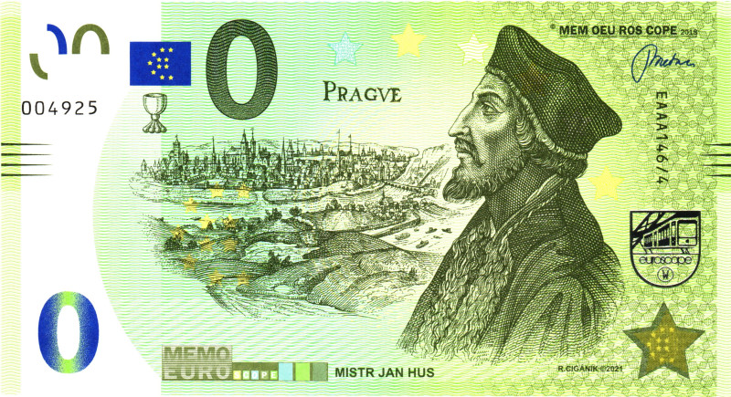 Europe 0 Memo Euro 2018 Mistr Jan Hus

# 004925; UNC