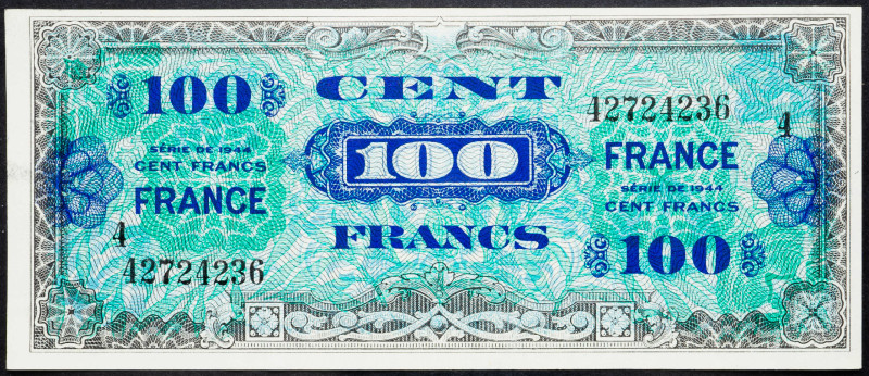 France 100 Francs 1944

P# 118, N# 206793; # 4 42724236; XF-