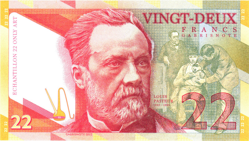 France 22 Francs 2022 "Louis Pasteur"

# LP 000172; BUNC