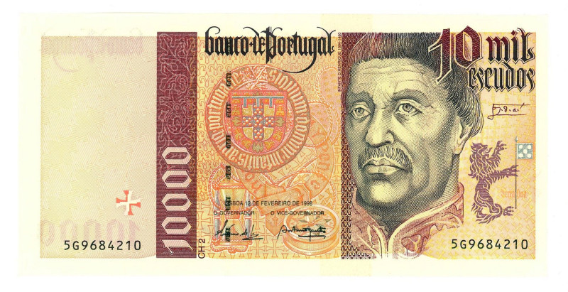 Portugal 10000 Escudos 1998

P# 191c, N# 216986; # 5 G 9684210; XF