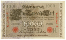 Germany - Empire 1000 Mark 1910 H

P# 44b, N# 202158; # E 4798037; VF