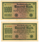 Germany - Weimar Republic 2 x 1000 Mark 1922

P# 76, N# 202207; XF